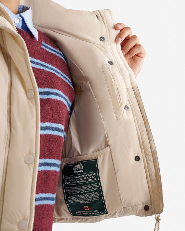 Roots Down Puffer Crop Vest