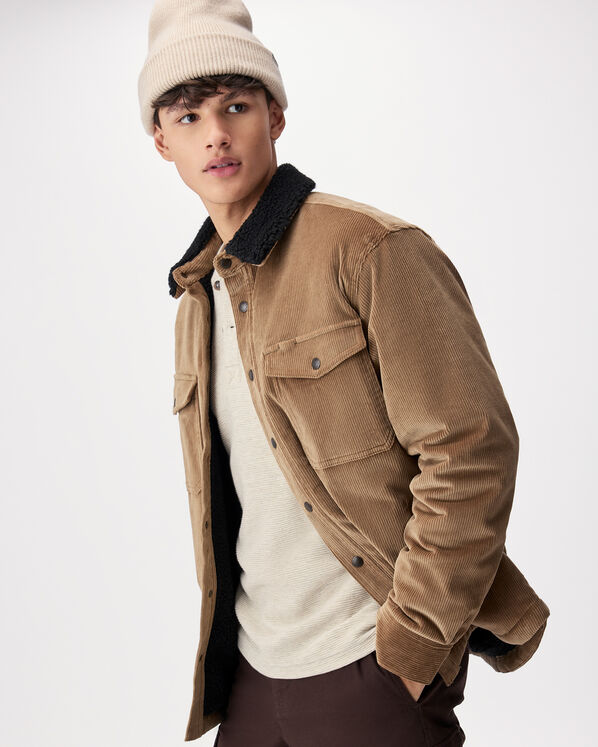 Cord Shearling Fleece Lined Jacket