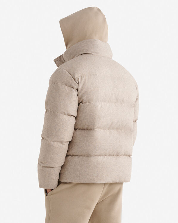 Roots Down Puffer Wool Jacket