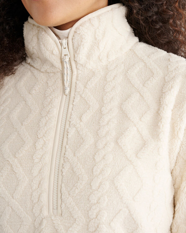 Cable Shearling Fleece Half Zip