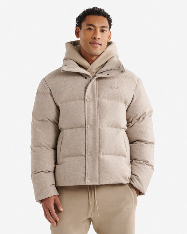 Roots Down Puffer Wool Jacket
