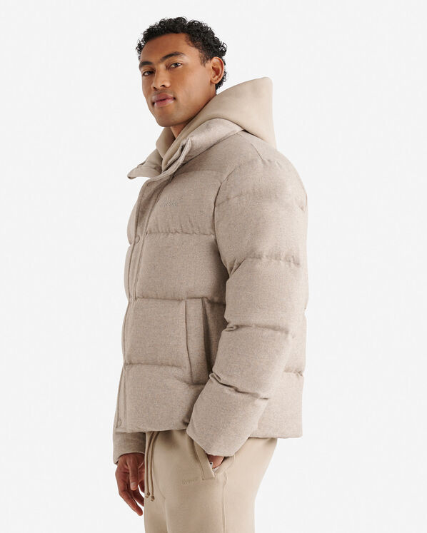 Roots Down Puffer Wool Jacket