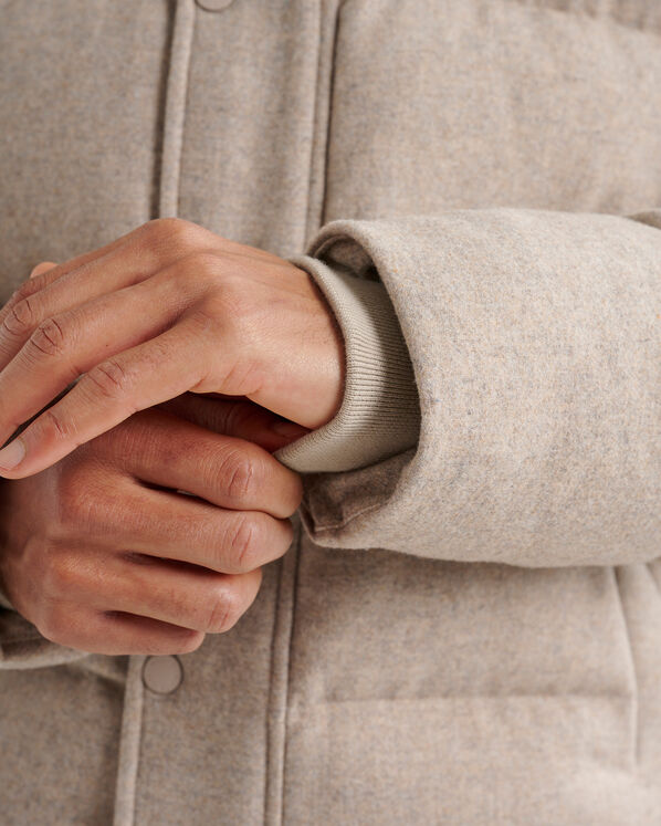 Roots Down Puffer Wool Jacket